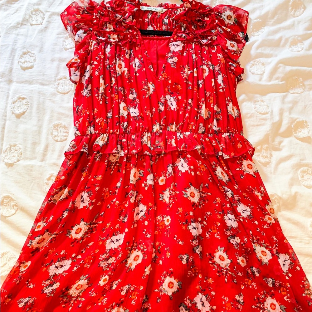⭐️ Zara Ruffled Floral Dress